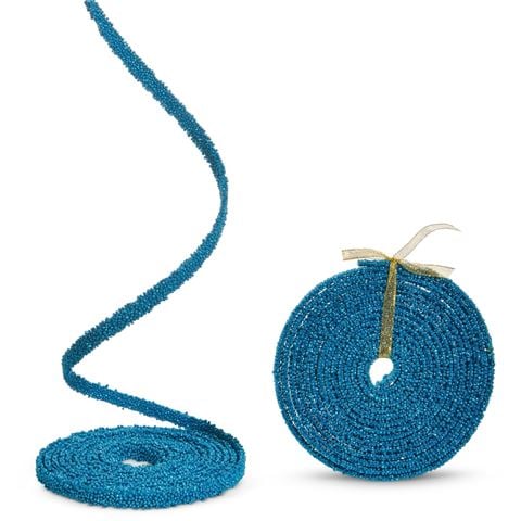 Raz Holly Jolly Holiday Blue Beaded Garland - Peter's of Kensington