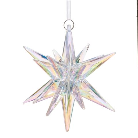 Raz - Season's Sparkle Iridescent Star Ornament