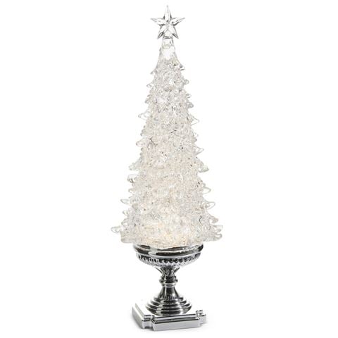 Raz - Season's Sparkle Lighted Tree with Swirling Silver Glitter