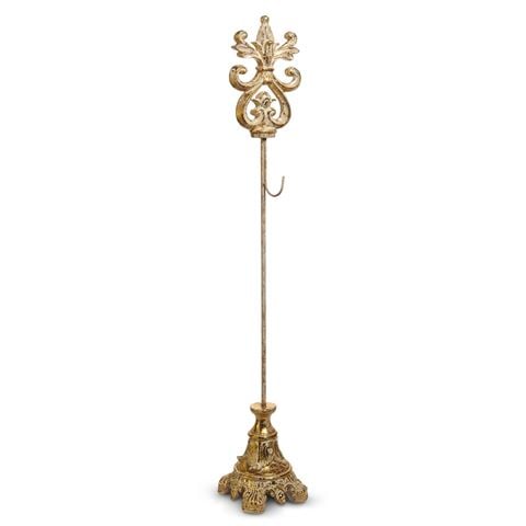 Raz - Deck The Halls Gold Acanthus Wreath Stand