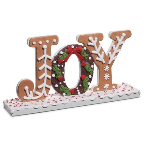 Raz - Holly Jolly Holiday Joy Gingerbread Sign