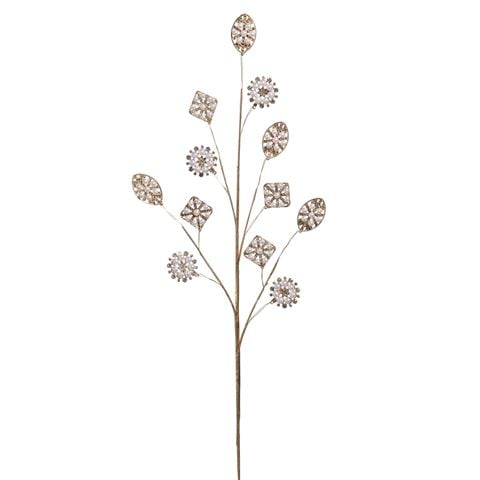 Raz - Holiday Rendezvous-Pearl Gem Brooch Spray