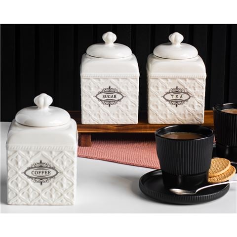 The House of Florence - Florentina Embossed Canister Set 3pce