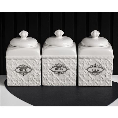 The House of Florence - Florentina Embossed Canister Set 3pce