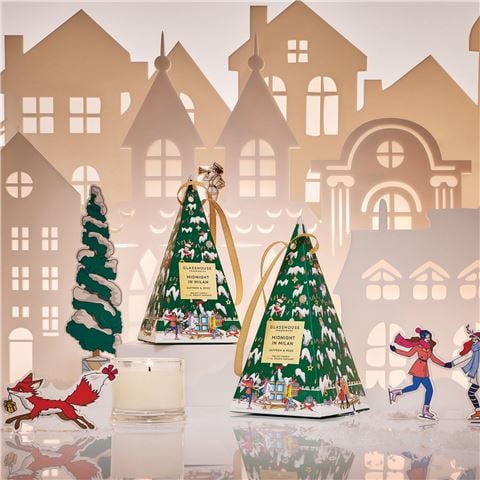 Glasshouse - Midnight In Milan Christmas Bauble Candle 30g