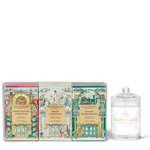 Glasshouse - Limited Edition Christmas Trio Candles 3x60g
