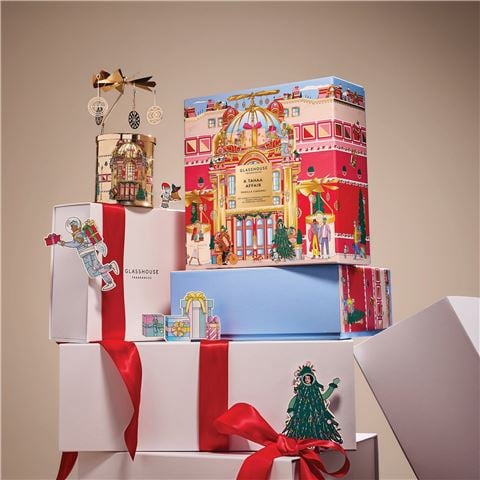 Glasshouse - Ltd. Ed. A Tahaa Affair Candle w/Spinning Carousel Gift Set 2pce