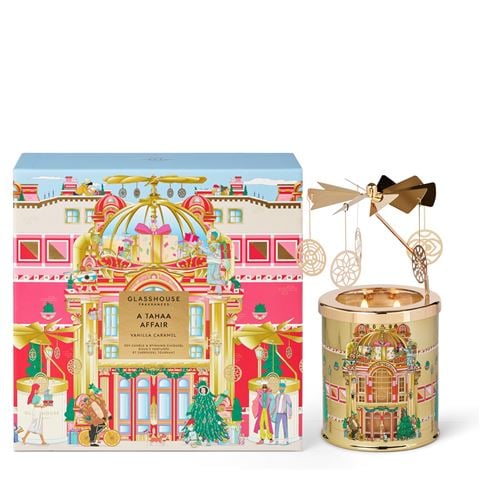 Glasshouse - Ltd. Ed. A Tahaa Affair Candle w/Spinning Carousel Gift Set 2pce