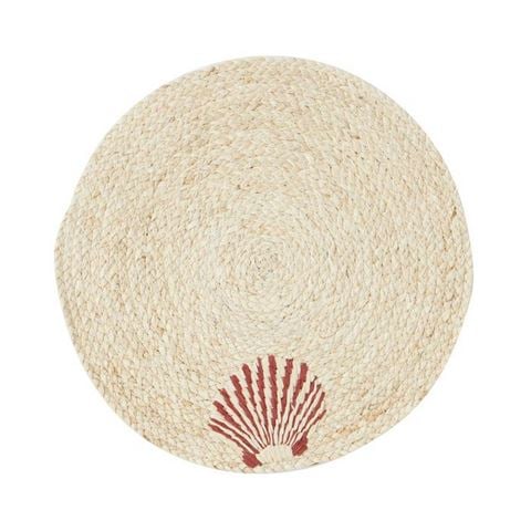 Coastal Home - Concha Husk Placemat Natural/Russet 38cm
