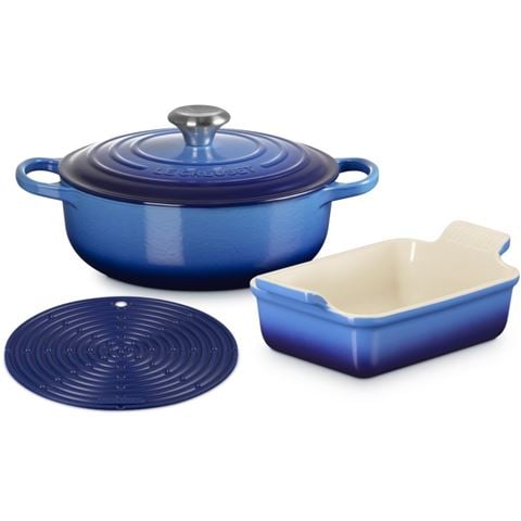 Le Creuset - Essential Set Azure Blue 3pce