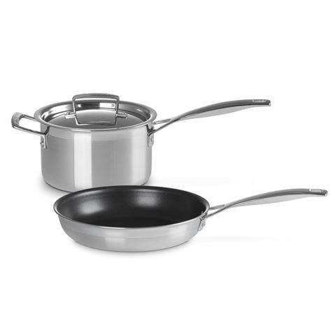 Le Creuset - 3-Ply Stainless Steel Starter Set  2pce