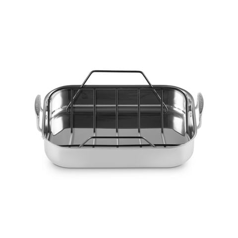 Le Creuset - 3-Ply Stainless Steel Roasting Dish w/Rack 35cm