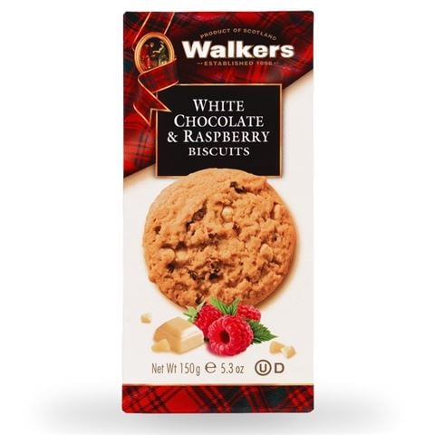 Walkers - White Chocolate & Raspberry Biscuits 150g