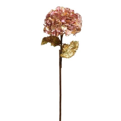 Raz - Holiday Rendezvous Gilded Pink Hydrangea Stem