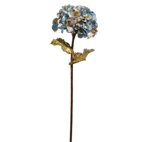 Raz - Holiday Rendezvous Gilded Blue Hydrangea Stem
