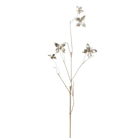 Raz - Holiday Rendezvous Champagne Butterfly Branch