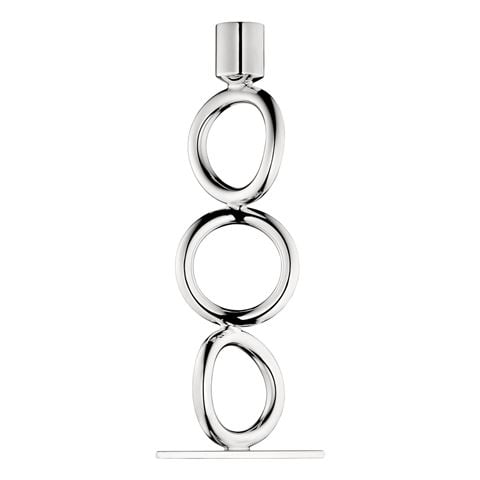 Christofle - Vertigo Silver-Plated Triple Ring Candle Holder