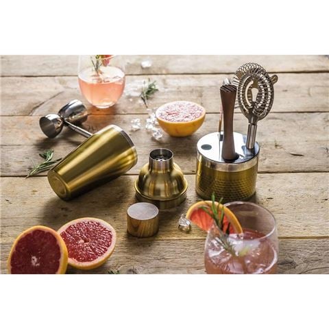Barcraft - Hammered Brass Cocktail Tool Set 5pce