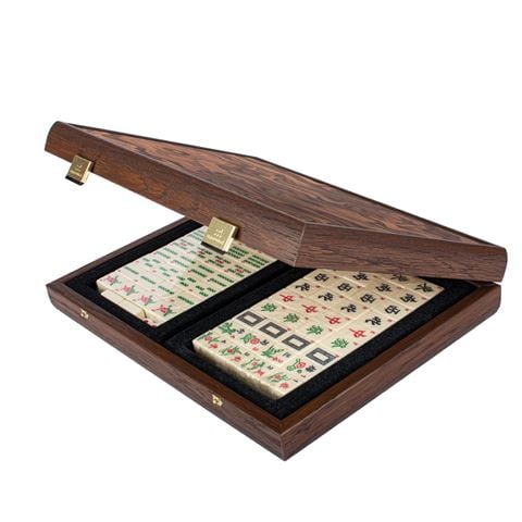 Manopoulos - Mahjong Tiles w/California Walnut Burl Wooden Case 31x24cm
