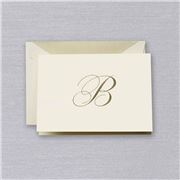 Crane & Co - Engraved B Initial Note Card Set 10pce