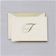 Crane & Co - Engraved F Initial Note Card Set 10pce