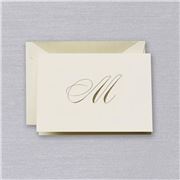 Crane & Co - Engraved M Initial Note Card Set 10pce
