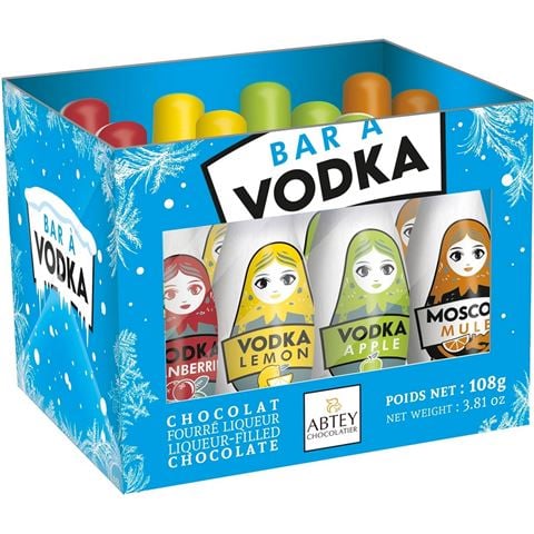 Abtey Chocolatiers - Vodka Cocktail Dark Chocolate Assortment 12pce 108g