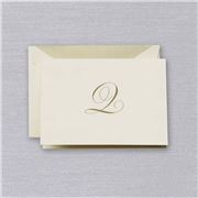 Crane & Co - Engraved Q Initial Note Card Set 10pce