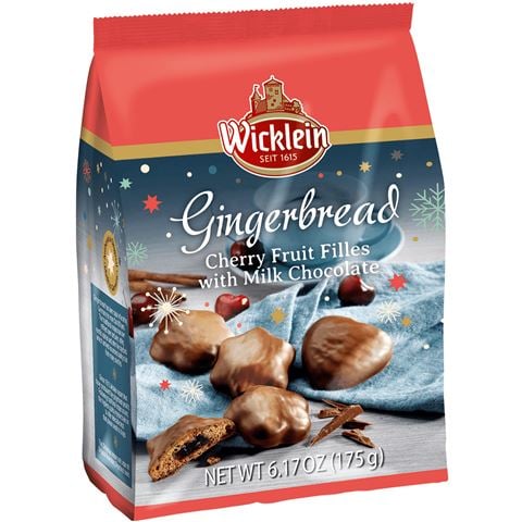 Wicklein - Milk Chocolate Gingerbread w/Cherry Fruit Filling 175g