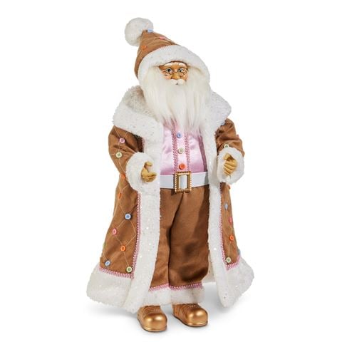 Raz - Holly Jolly Holiday Pastel Gingerbread Santa Figurine