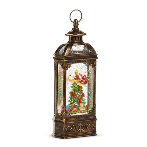 Raz - Flying Santa Around The Tree Musical Lighted Water Lantern