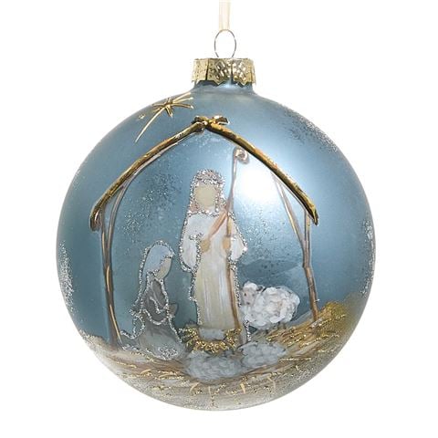 Raz - Holiday Tidings Holy Night Ball Ornament