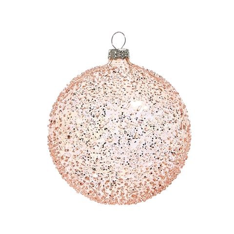 Raz Holiday Tidings Coral Textured Ball Ornament - Peter's of Kensington