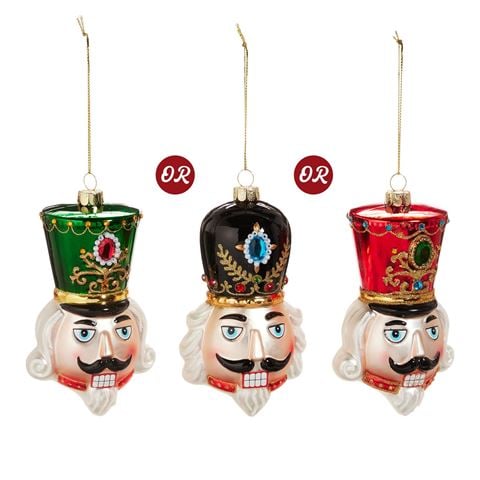 Raz - The Christmas Shoppe Nutcracker Head Ornament