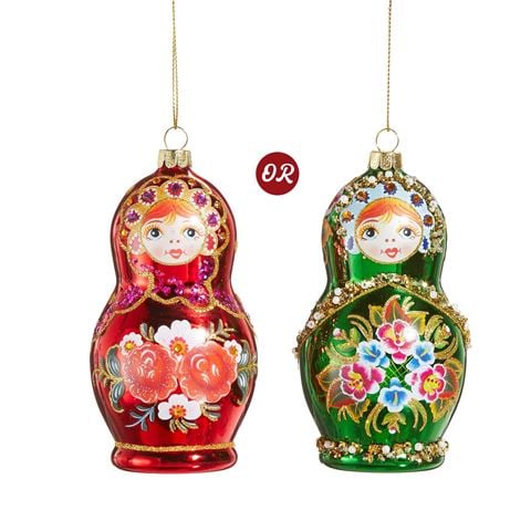 Raz - The Christmas Shoppe Russian Nesting Doll Ornament Assorted