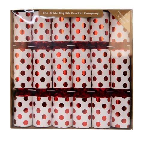 Olde English Cracker Co - Bonbons Red Polka Dot Set 6pce