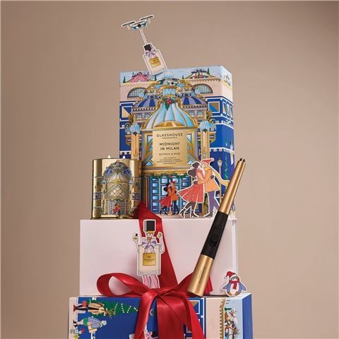 Glasshouse - Ltd Ed. Midnight In Milan Soy Candle & Arc Wand USB Lighter 2pce