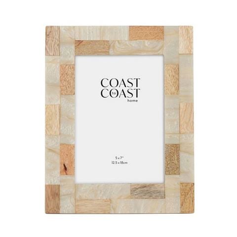 Coastal Home - Floyd Wood & Resin Frame Natural 19x24cm