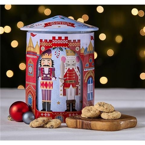 Grandma Wild - Embossed Nutcracker Musical Rotating Tin w/Biscuits 200g