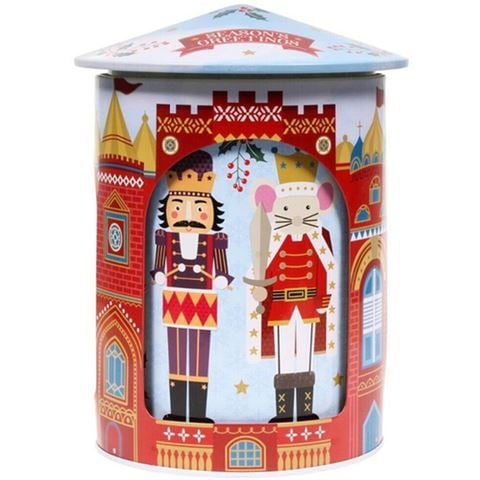 Grandma Wild - Embossed Nutcracker Musical Rotating Tin w/Biscuits 200g