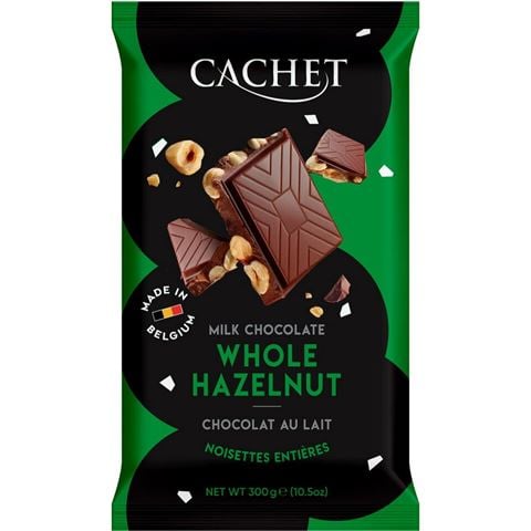 Cachet - Milk Chocolate w/ Whole Hazelnut Block Extra Large 300g