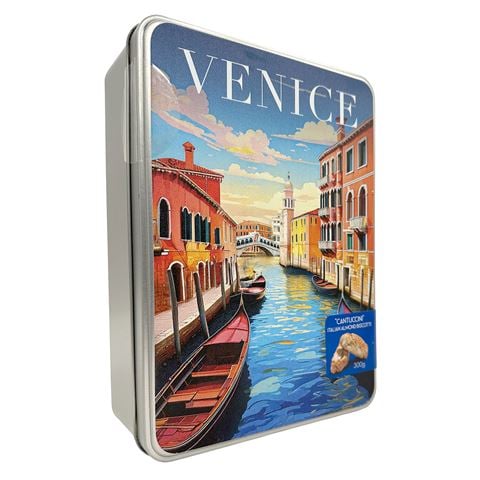 Italia In Scatola - Venice By Day w/Italian Almond Cantuccini Tin 300g