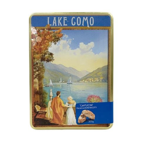 Italia In Scatola - Lake Como Views w/Almond Italian Cantuccini Tin 250g