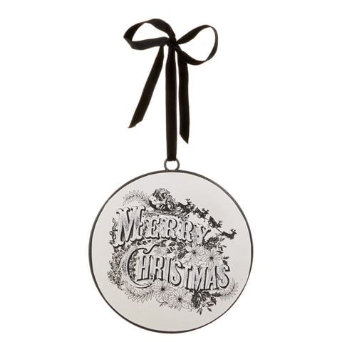 Raz - Deck The Halls Vintage Merry Christmas Disc Ornament