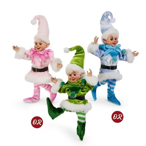 Raz - Holly Jolly Holiday Jolly Posable Elf