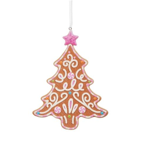 Raz - Jolly Holiday Bright Gingerbread Tree Ornament