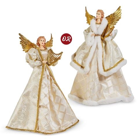 Raz - Holiday Rendezvous Victorian Angel Tree Topper Assorted