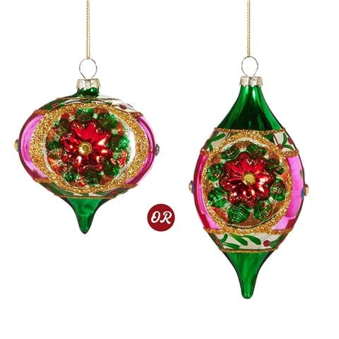 Raz - All Of The Trimmings Purple & Green Witch Eye Ornament