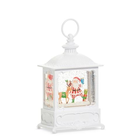 Raz - Whimsical Santa & Deer Musical Lighted Water Lantern