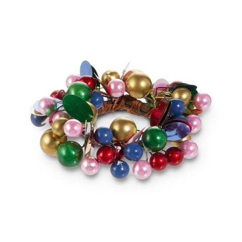 Raz - All Of The Trimmings Bright Bead Candle Ring